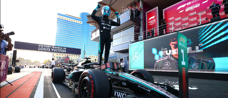 George Russell wins 10th Formula 1 race in Azerbaijan